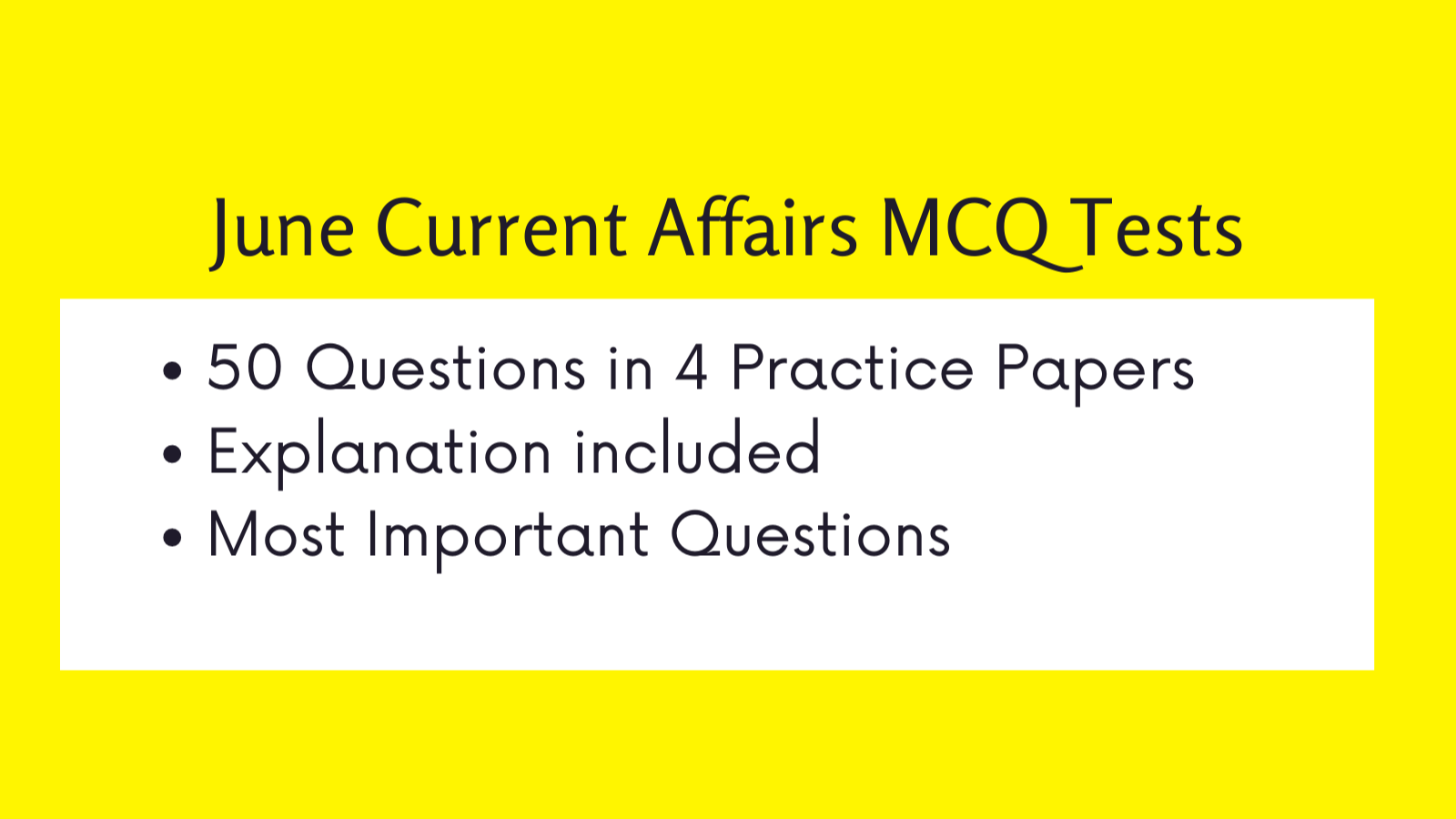 June current affairs mcq s